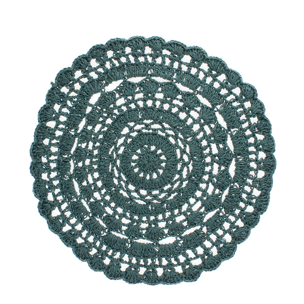 Individual de crochet en verde