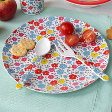 Cargar imagen en el visor de la galería, Plato de melamina diseño florecillas
