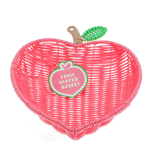 Cesta en forma de manzana corazón