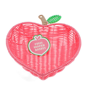 Cesta en forma de manzana corazón