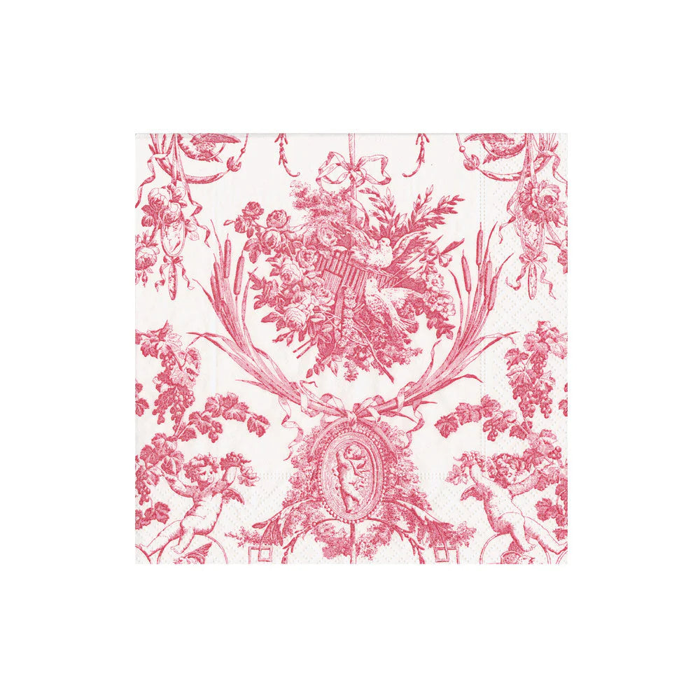 Servilletas cocktail "Romantic Toile Rose "
