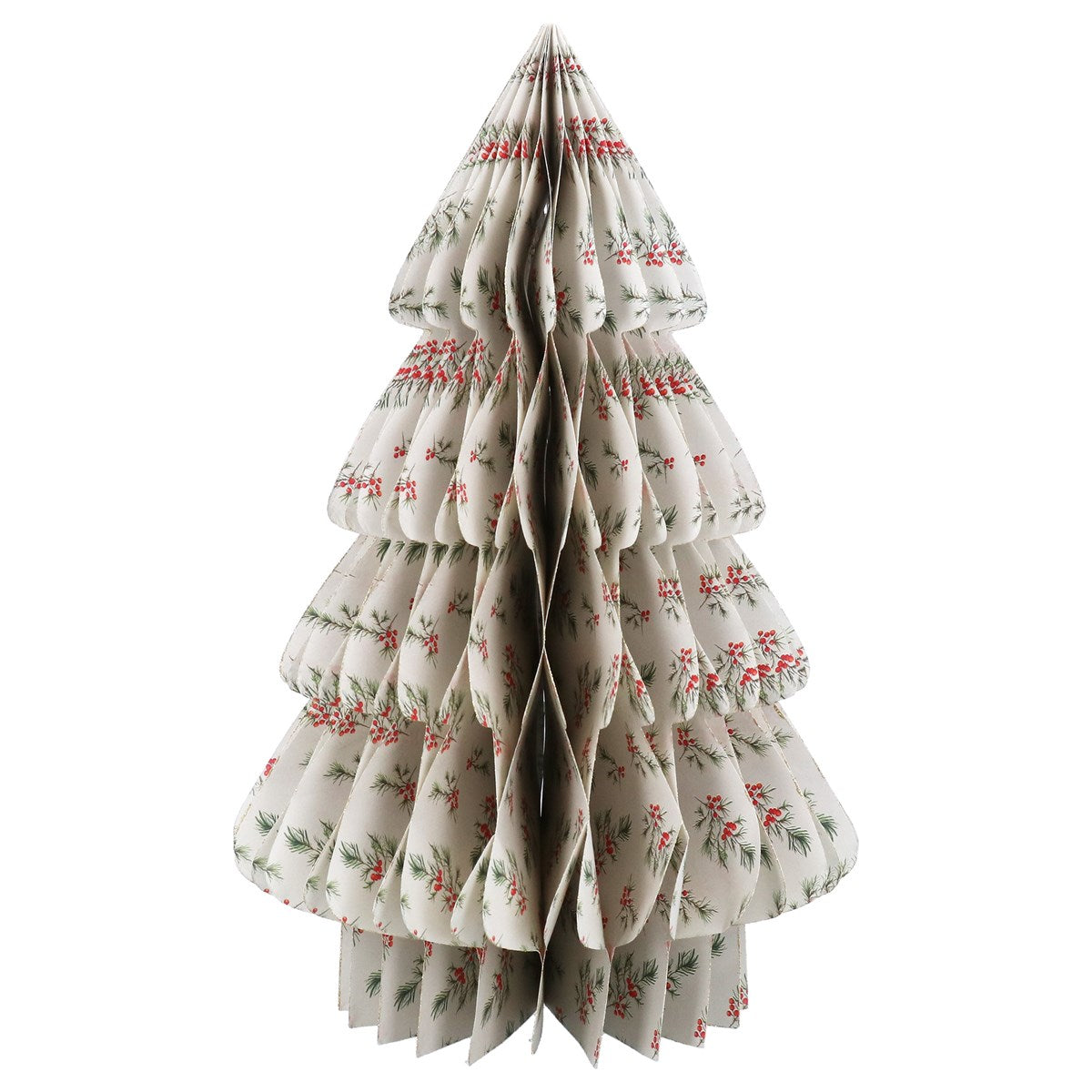 Árbol de Navidad de papel plegado diseño bayas