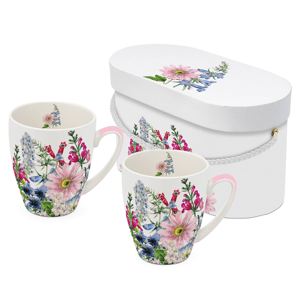 Juego de dos tazas  Floricultura en caja de regalo