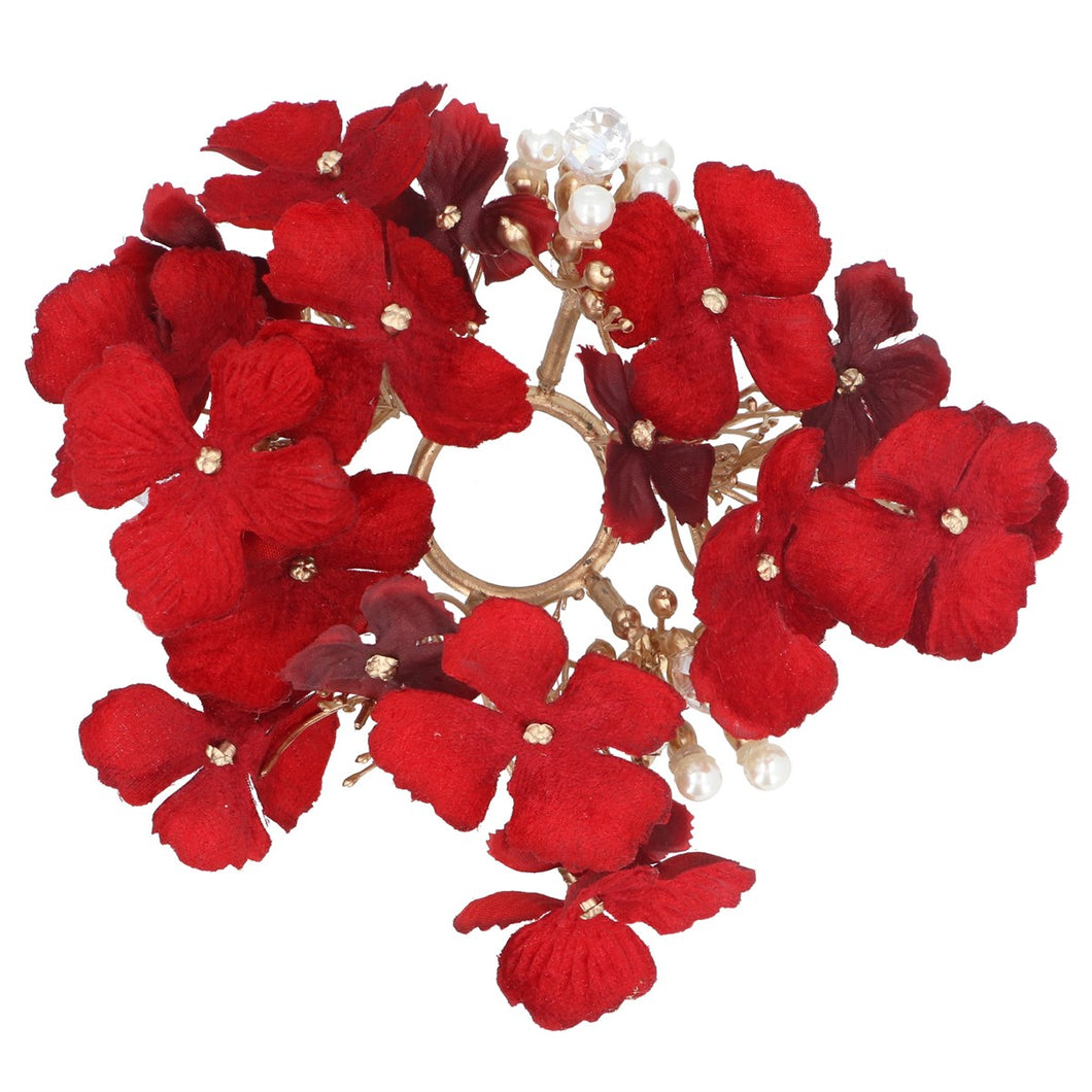 Anillo de Vela - Hortensia Roja