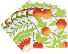 Cargar imagen en el visor de la galería, Servilletas Cocktail de papel diseño huerto de naranjas