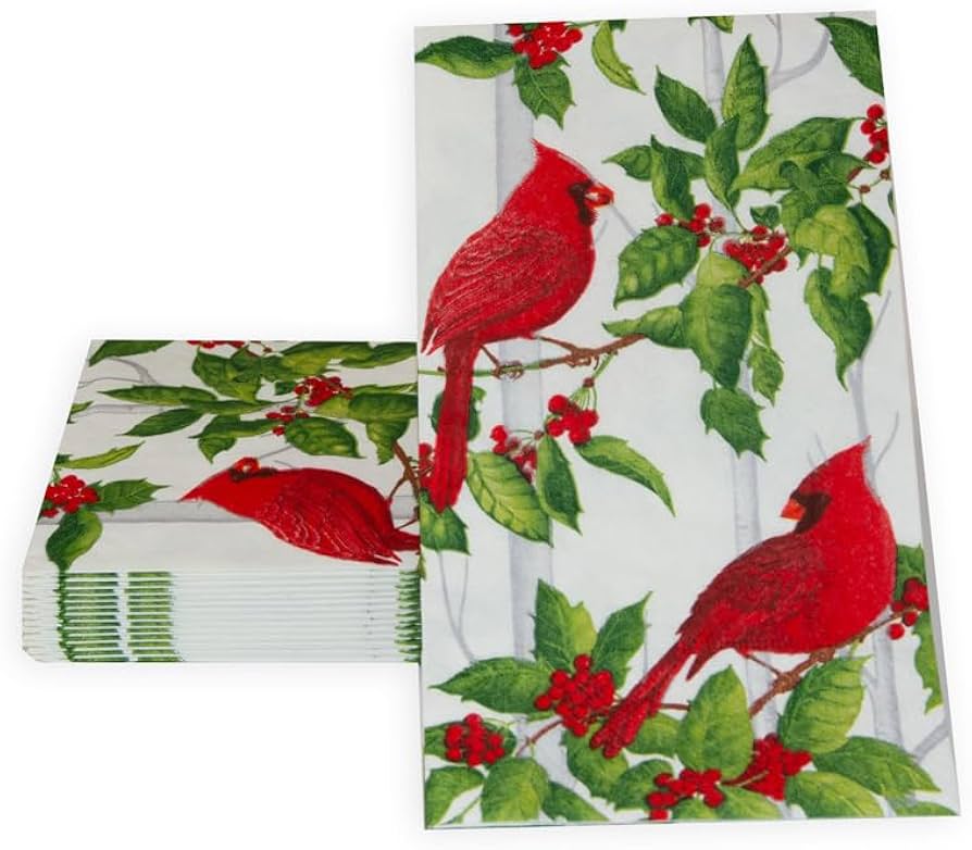 Servilletas de papel alargadas cardenales