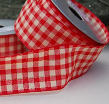 Cargar imagen en el visor de la galería, Cinta a Cuadros Vichy Roja