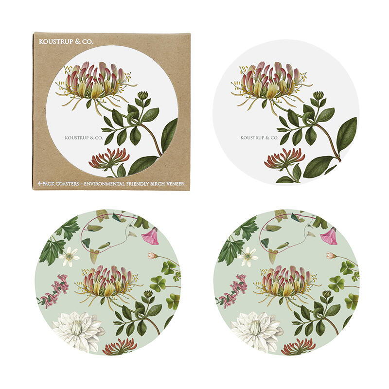 Posavasos diseño botánico Flora Danica