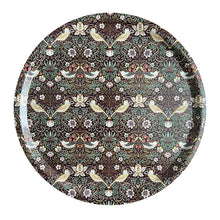Cargar imagen en el visor de la galería, Bandeja William Morris: Strawberry Thief (Ø38 cm)