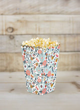 Cargar imagen en el visor de la galería, Cajas de palomitas con diseño floral y borde dorado, paquete de 8