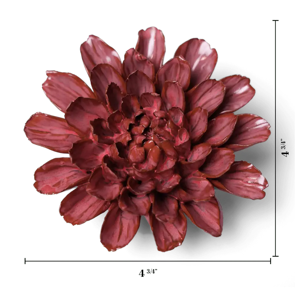 Flor de cerámica  de Pascua rosa