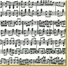 Cargar imagen en el visor de la galería, Servilletas Cocktail de papel diseño notas de música