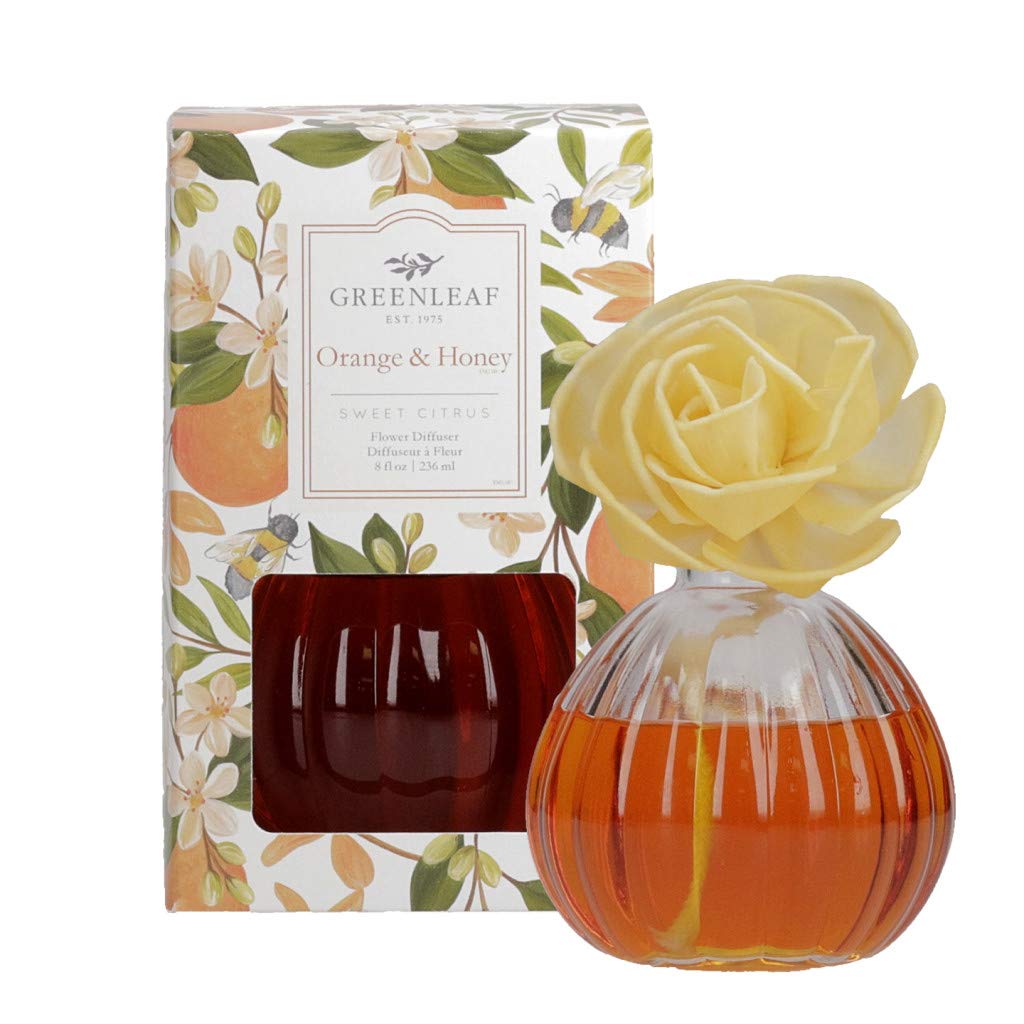 Difusor naranja y miel con rosa