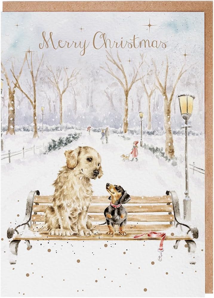 Pack de Tarjetas de Navidad con Encanto en un Parque Nevado