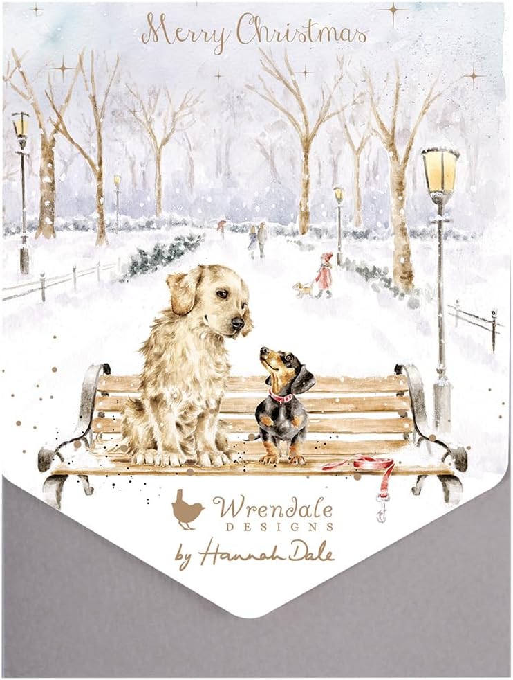 Pack de Tarjetas de Navidad con Encanto en un Parque Nevado