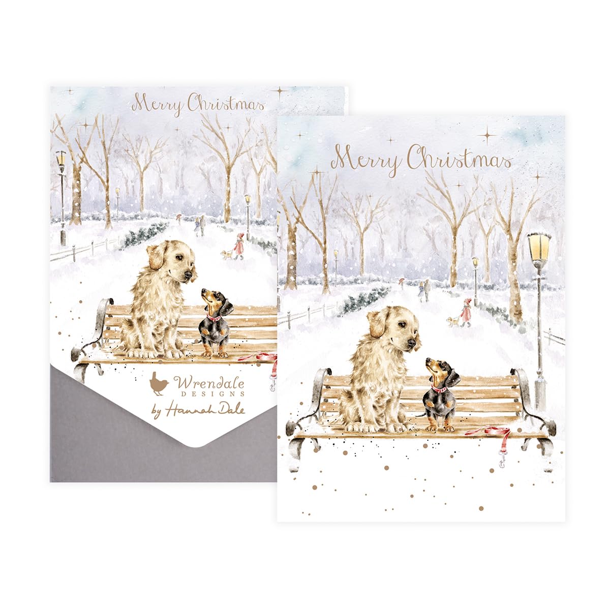 Pack de Tarjetas de Navidad con Encanto en un Parque Nevado