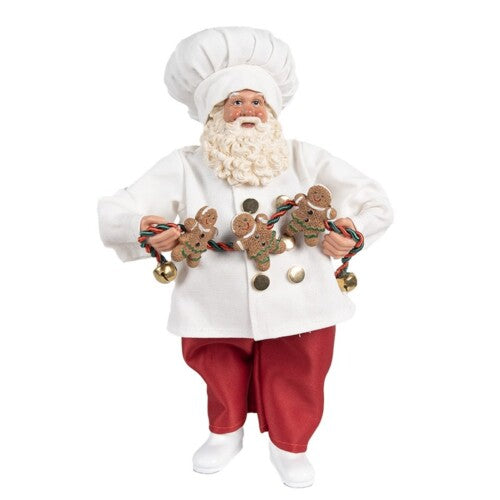 Figura decorativa de Papá Noel chef – Santa Claus repostero navideño