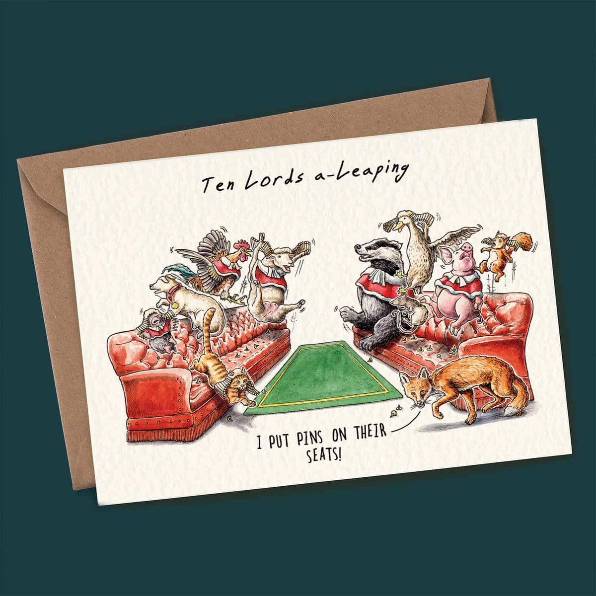 Pack de 12 tarjetas de Navidad “12 Days of Christmas”