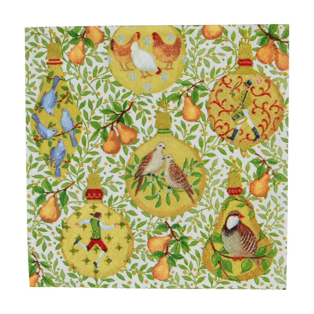 Servilletas cocktail “12 Days of Christmas”