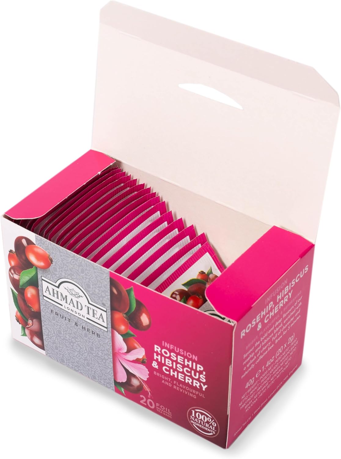 Infusión de rosa mosqueta e hibiscus y cereza