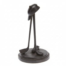Cargar imagen en el visor de la galería, Figura Decorativa de Golf: Palos y Gorra en Latón