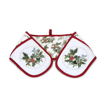 Cargar imagen en el visor de la galería, Guante doble de horno diseño " El Acebo y la Hiedra"