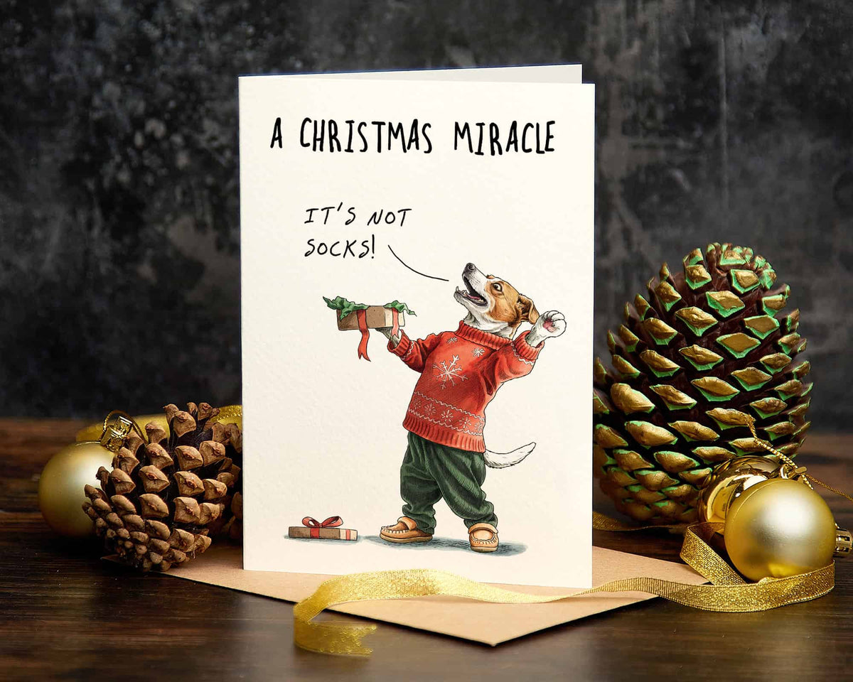 Tarjeta de Navidad Miracle Socks