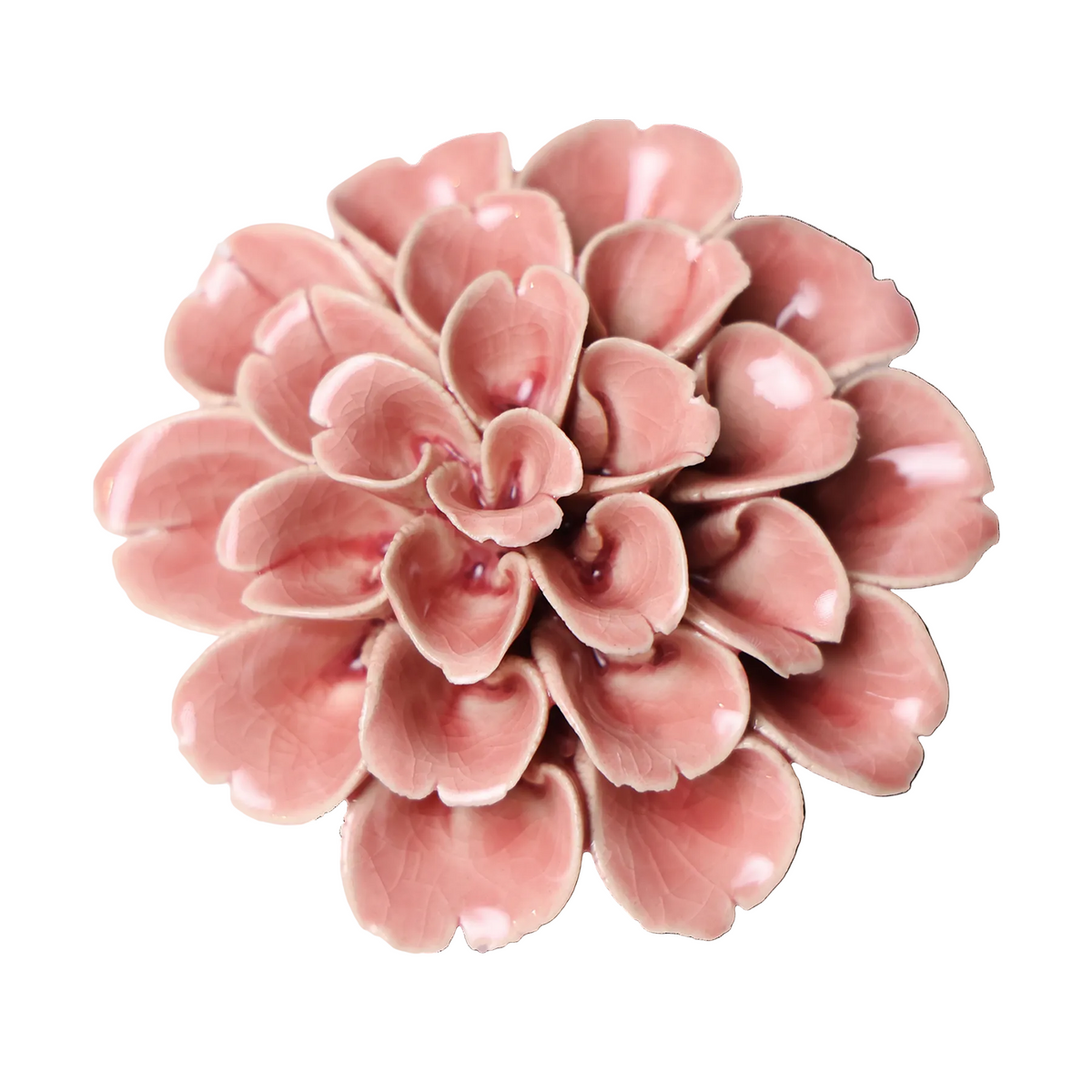 Flor de cerámica de Pascua rosa