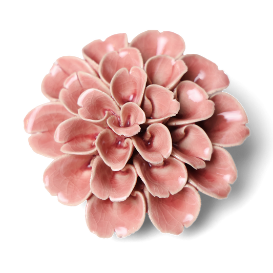 Flor de cerámica de Pascua rosa