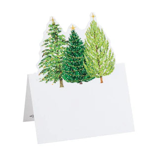 Tarjetas de sitio de mesa diseño Christmas trees