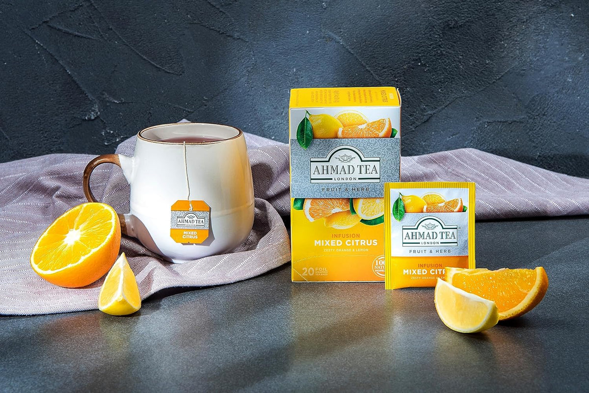 Infusión energizante naranja y limón