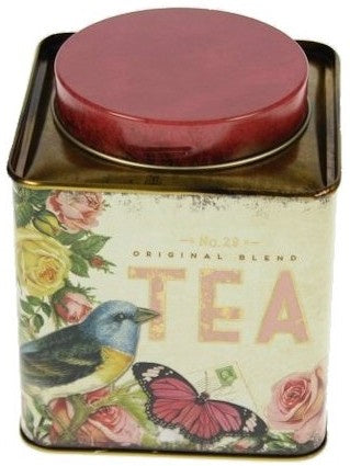 Bote de lata para el té diseño nostálgico