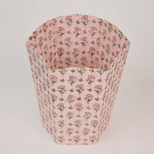 Papelera de Papel reciclado con Estampado floral Ditsy Blush