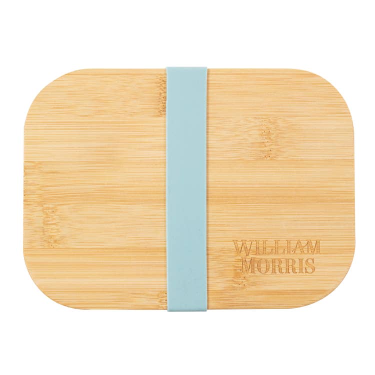 Lonchera de cristal con forma de lirio dorado de William Morris