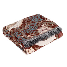 Cargar imagen en el visor de la galería, Manta jacquard Strawberry Thief (130 x 170 cm)