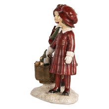 Cargar imagen en el visor de la galería, Figura decorativa infantil navideña – Niñas con cesta y regalo