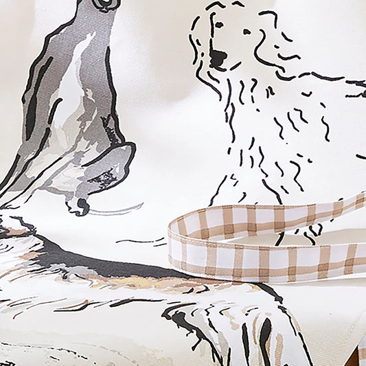 Delantal de algodón con diseño " Contry dog"