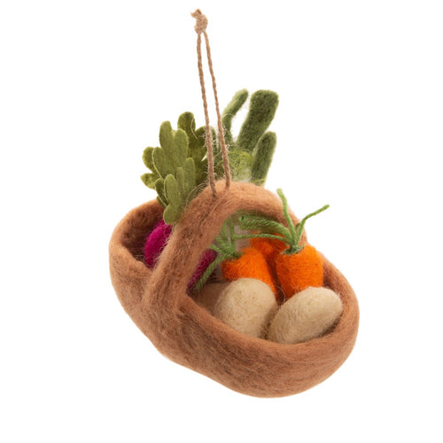 Decoración de árbol cesta de verduras