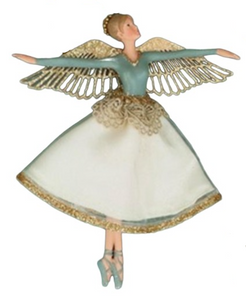 Adornos de ángeles con vestidos en tonos pastel