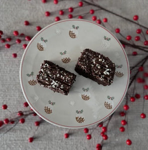 Plato para tarta con diseño de Christmas pudding