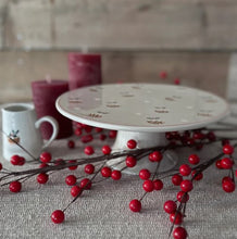 Cargar imagen en el visor de la galería, Plato para tarta con diseño de Christmas pudding