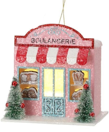 Adorno Navideño Colgante con Luz: Tiendas Dulces "Azucaradas"