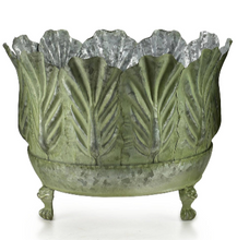 Cargar imagen en el visor de la galería, Macetas decorativas verdes en metal