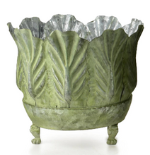 Cargar imagen en el visor de la galería, Macetas decorativas verdes en metal