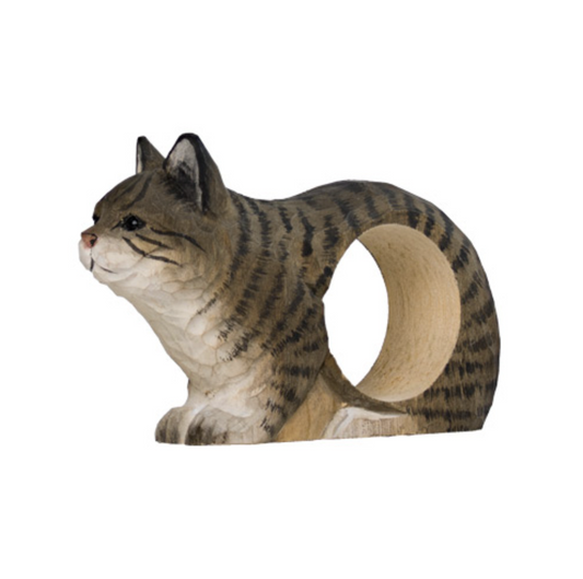 Servilletero de madera diseño gato
