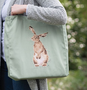 Bolsa de lona con un conejo