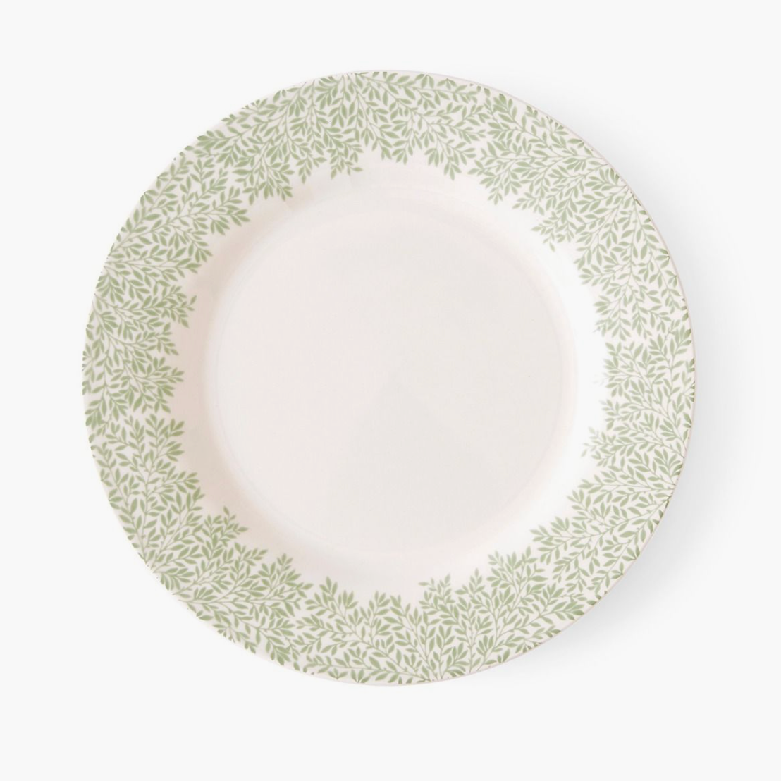 Plato llano diseño hojas William Morris