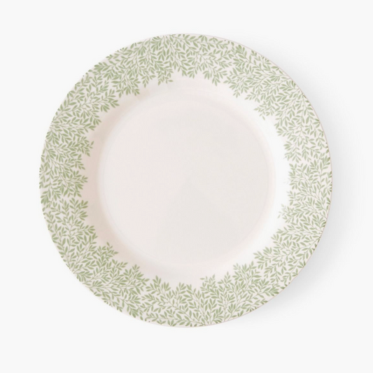 Plato llano diseño hojas William Morris