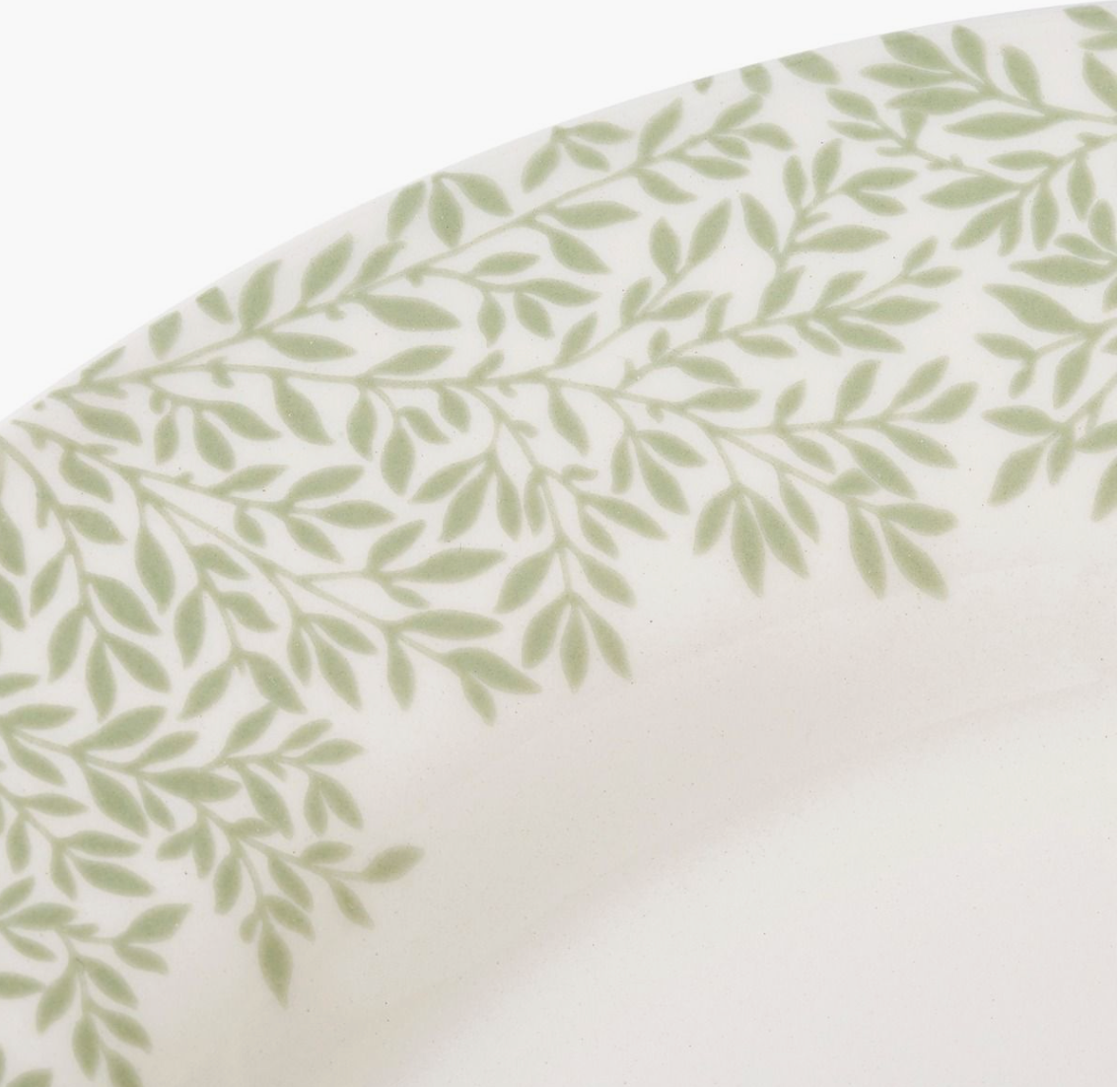 Plato llano diseño hojas William Morris