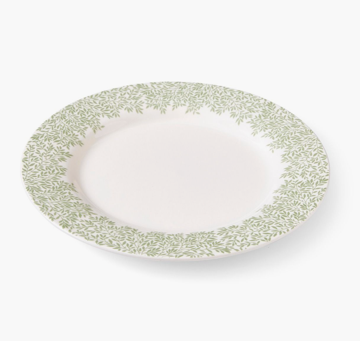 Plato llano diseño hojas William Morris